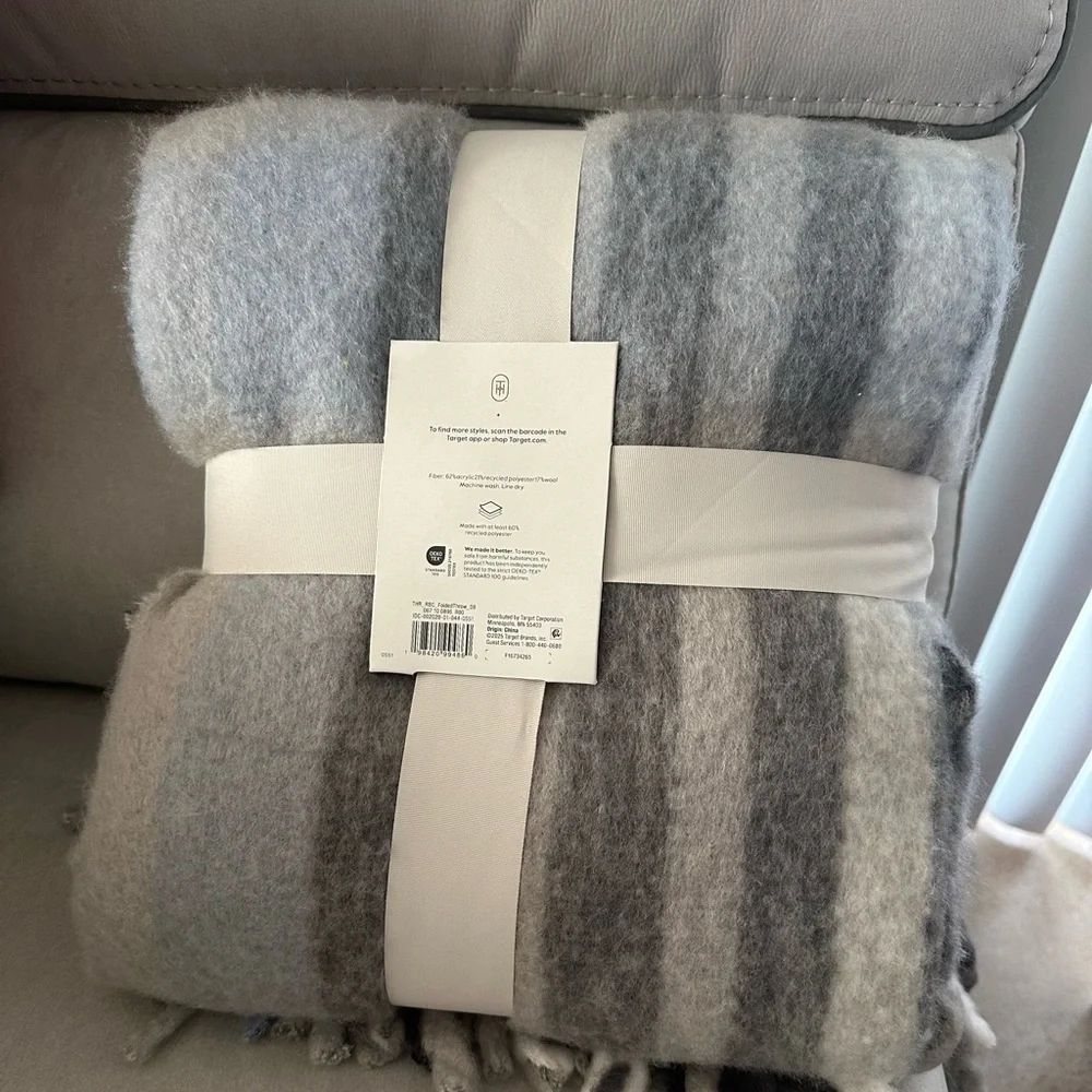 NWT Woven Plaid Throw Blanket - Threshold